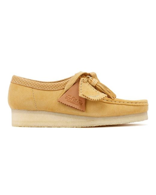 Clarks Yellow Wallabee Suede Golden Tan Shoes