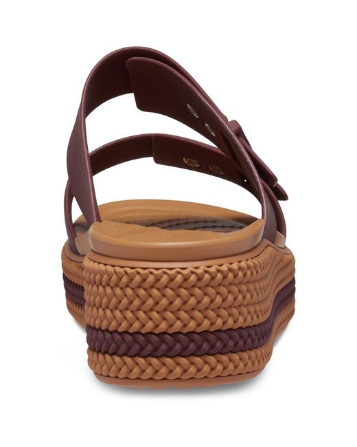 CROCSTM Brown Brookly Buckle Low Synthetic Dark Clay Sandals