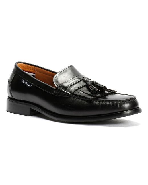 Ben Sherman Buster Leather Men's Black Loafers - Uk 11 for men