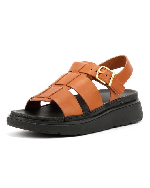 Fitflop Brown Gen-Ff Fisherman Sandalen Aus Leder