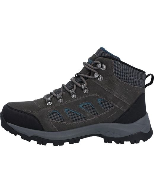 Hi-tec Black Bandera Expedition Leather Dark Gull/Harbour Mist Hiking Boots for men