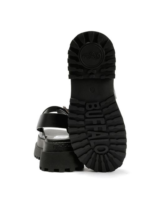 Buffalo Black Pluto Ari Sandals