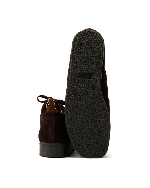 Tower London Black Tower London Apache Suede Dark Shoes for men
