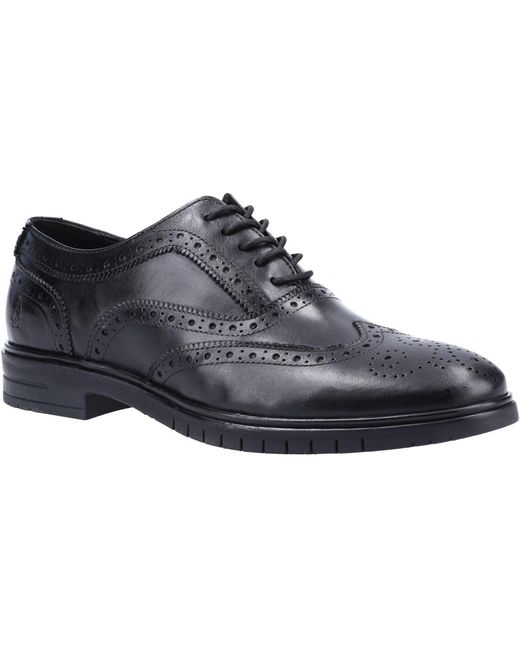Hush Puppies Black Santiago Farbe -Schnürschuhe Aus Leder