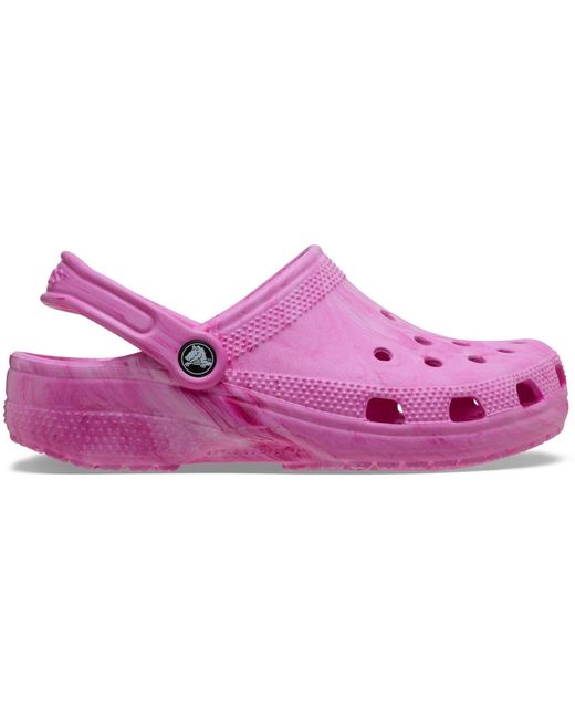 CROCSTM Pink Classic Marbled Synthetic /Multi Clogs