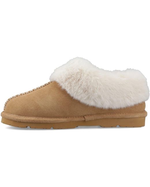 BEARPAW Natural Bella Suede Coffee Slippers