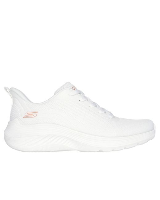 Skechers White Bobs Squad Waves Still Wading Textiler -Sneaker