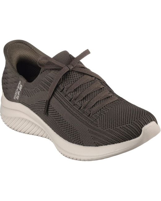 Skechers Black Ultra Flex 3.0 Brilliant Path 149710-Olv Slip On Shoes