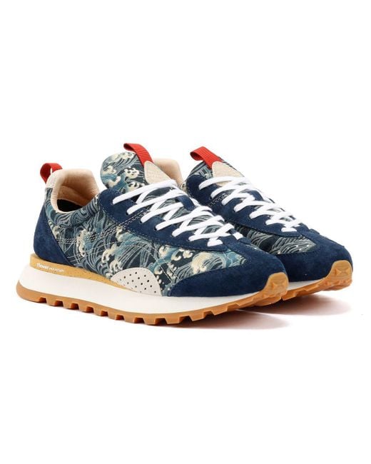Flower Mountain Blue New Asuka Waves Trainers