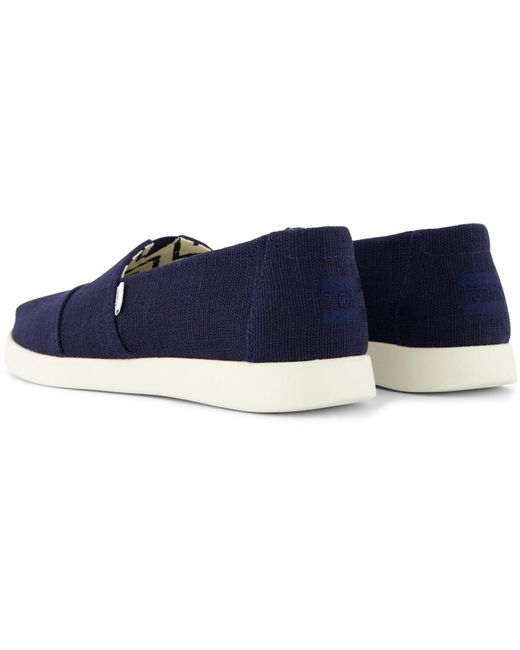 TOMS Blue Alpargata Plus Jute Espadrilles