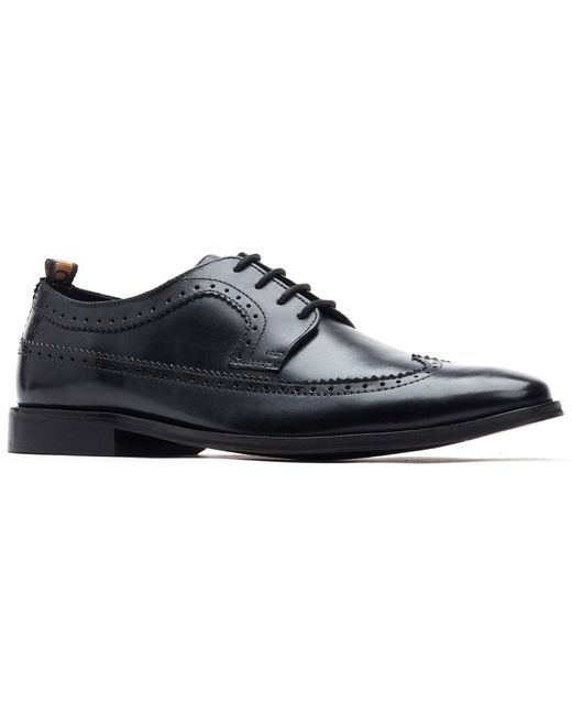 Base London Black Havisham Leather Brogues Shoes for men