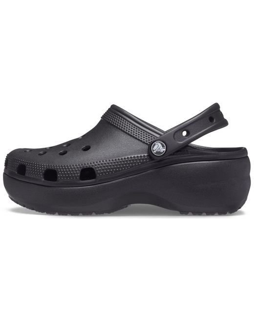 CROCSTM Black Classic Platform Synthetic Clogs