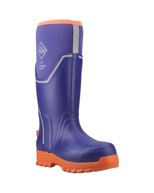 Muck Boot Blue Grit S5 Rubber Wellington Boots