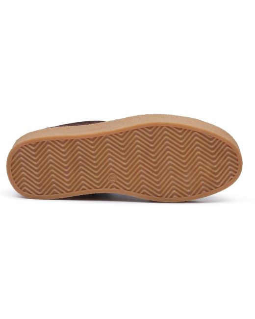 Hush Puppies Brown Brinlee Fur Suede Trainers