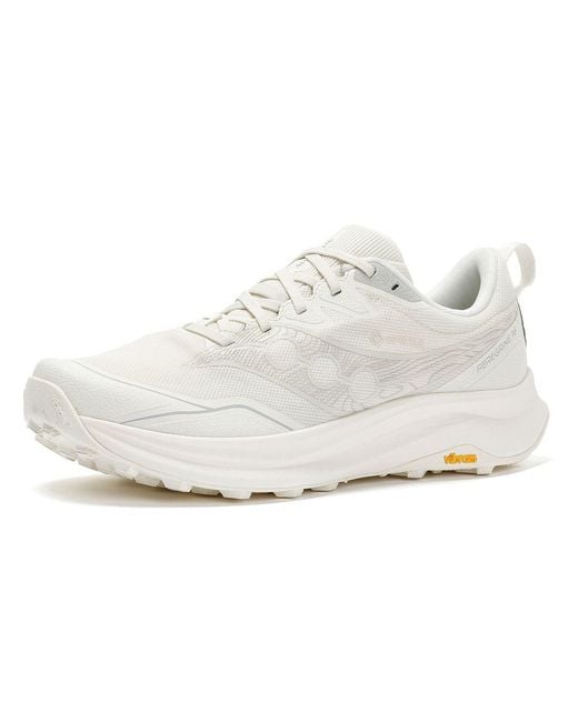 Saucony White Peregrine 16 Gtx Ivory Trainers for men