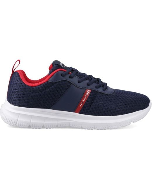 Jack & Jones Blue Taylor Mesh Polyurethane Blazer Standard Trainers for men