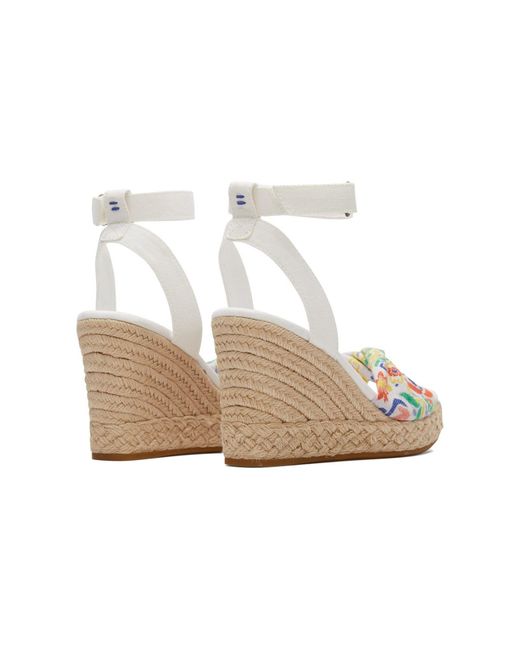 TOMS White Marisela Synthetic Wedges