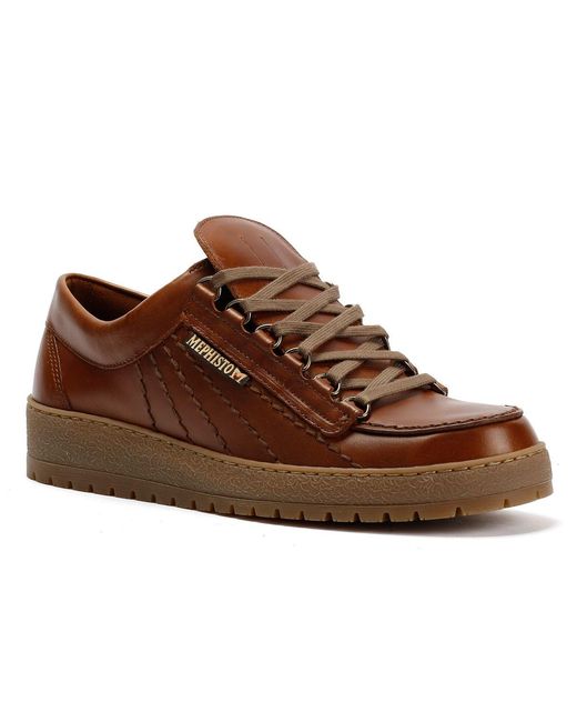 Mephisto Brown Heritage 4778 Leather Chestnut Shoes for men