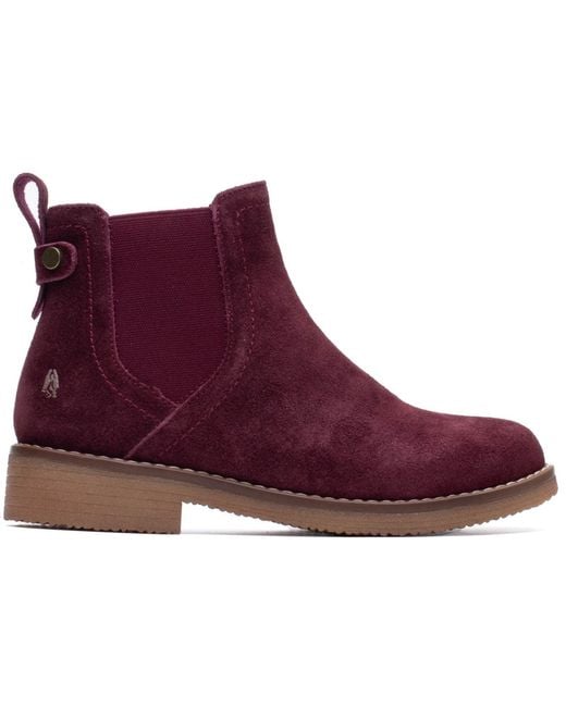 Hush Puppies Purple Maddy Suede Boots