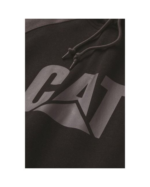 Caterpillar Black Raglan Cotton Hooded Sweatshirt for men