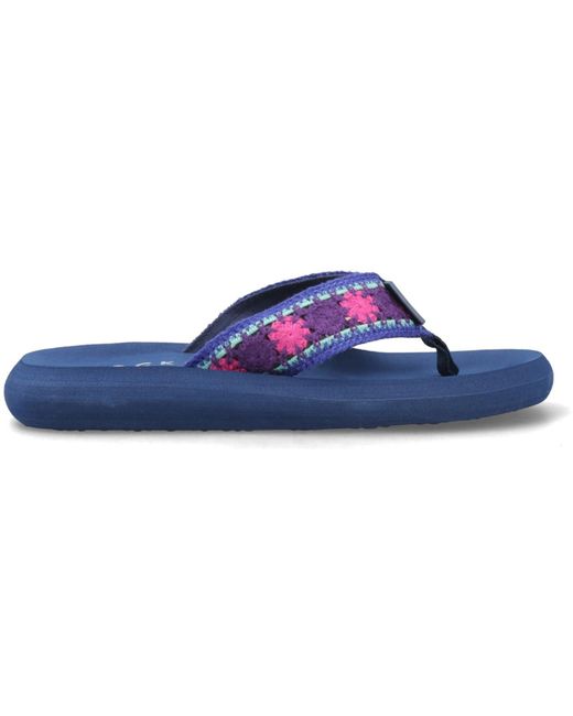 Rocket Dog Blue Spotlight Marlow Textile /Multi Flip Flops