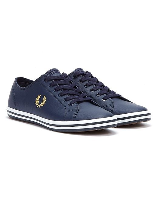 Fred Perry Blue Kingston Leather Navy for men