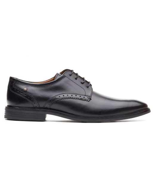 Base London Black Eton Lace Up Leather Lace-Up Shoes for men