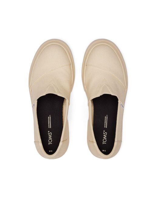 TOMS Natural Alpargata Combat Low 100% Cotton Loafers