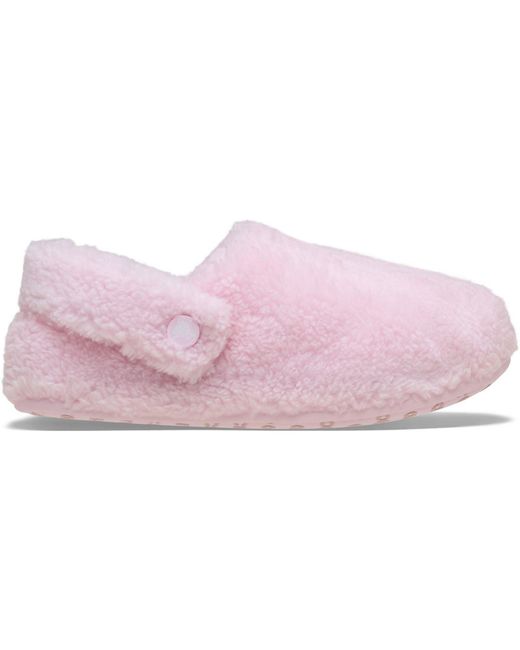 CROCSTM Pink Classic Cozzzy Slippers