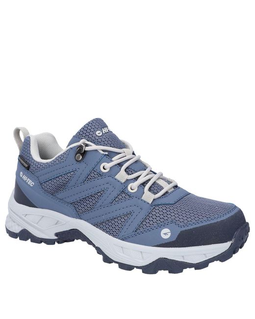 Hi-tec Blue Saunter Wp Synthetic Mesh Flintstone Hiking Boots