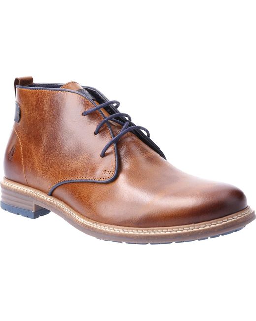 Hush Puppies Brown Jonas Chukka Leather Boots for men