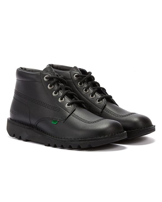 Kickers Black Kick Hi Leather Ankle Boots