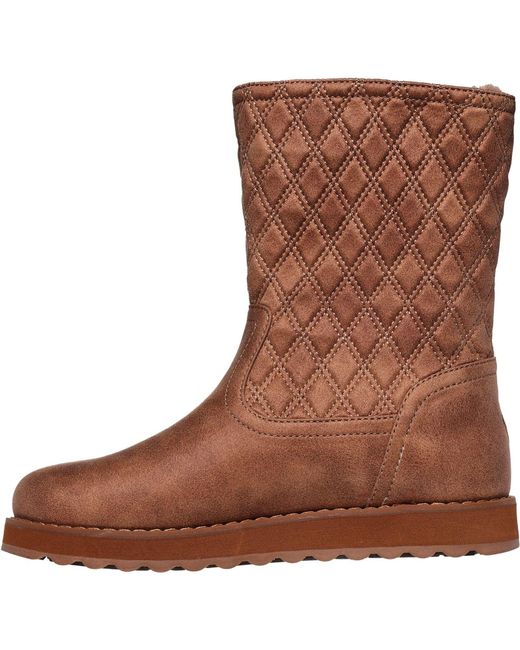 Skechers Brown Keepsakes 2.0 Morning Walks Textile Kastanienbraune Stiefel