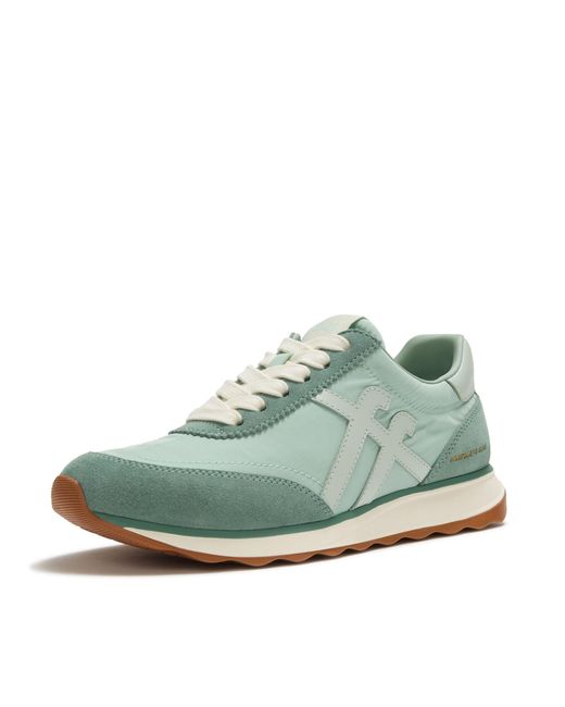 Fitflop Green Retro-Q X Pantone Suede Trainers