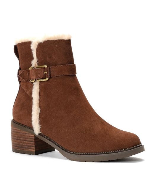 TOMS Brown Hailey Buckle Suede Dark Boots