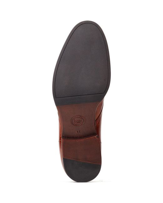 Base London Brown Wallis Leather Burnt Ankle Boots for men