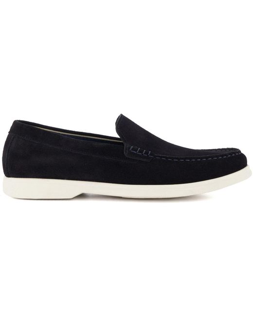 Dune Blue Buftonn Loafers for men