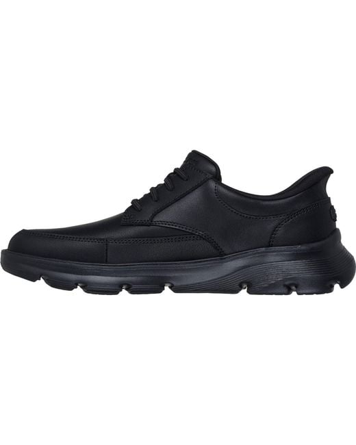 Skechers Blue Arch Fit Garza Rowan Leather Lace-Up Shoes for men