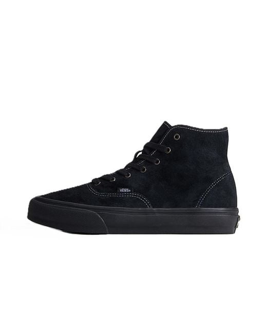 Vans Black Authentic Hi 2.0 Pig Suede Trainers