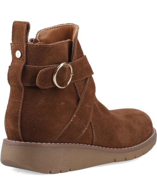 Hush Puppies Brown Lyra Suede Boots