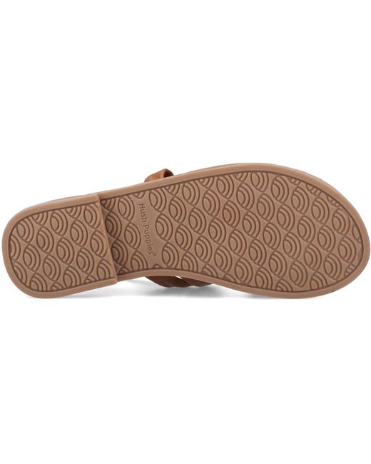 Hush Puppies Brown Hope Leather Sandals