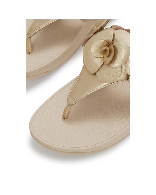 Fitflop Metallic Lulu Flower Toe-Post Sandals