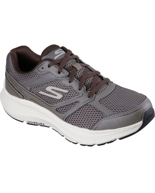 Skechers Gray Go Run Consistent 2.0 Mapleton Leather Trainers for men