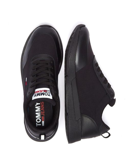 tommy hilfiger trainers mens black