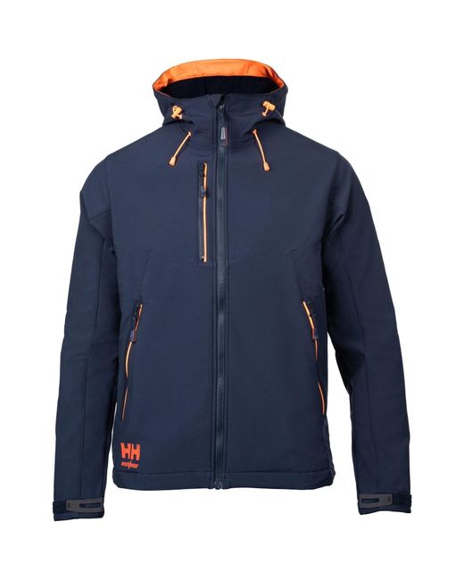 Helly Hansen Blue Chelsea Evolution Softs Polyester Hooded Sweatshirt