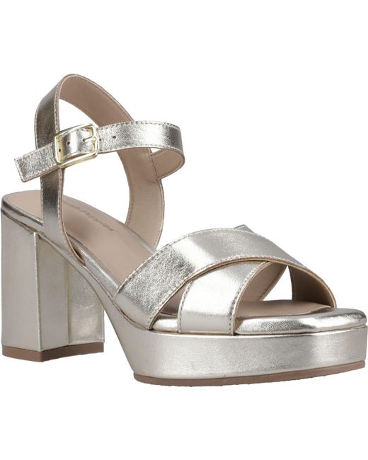 Hush Puppies Metallic Ophelia Leather Heel Suede Heels