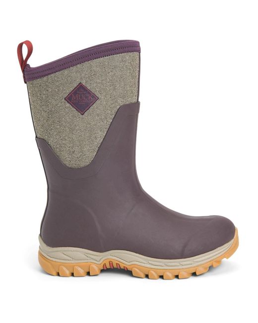 Muck Boot Brown Arctic Sport Mid Rubber Wellington Boots