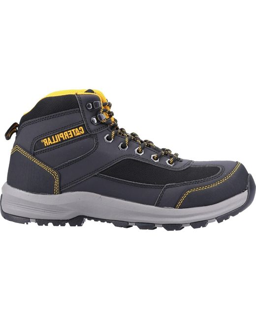 CAT Safety Black Caterpillar Elmore Mid Synthetic Hiking Boots