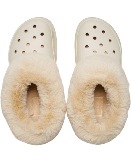 CROCSTM White Furever Crush Synthetic Bone Clogs