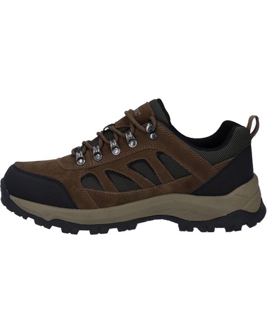 Hi-tec Black Bandera Expedition Low Leather Smokey/Khaki Hiking Boots for men